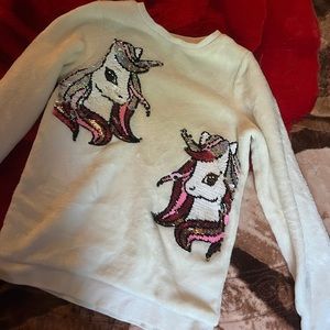 Size 8-10 H&M sequin fluffy long sleeve